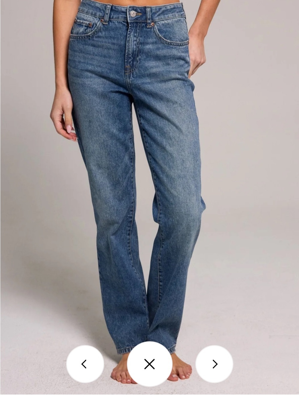 Rewash Straight-Leg Women’s Jeans in Medium Blue